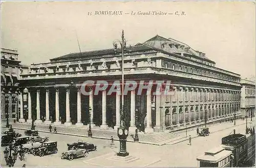 Ansichtskarte AK Bordeaux - Le Grand Theatre Tramway