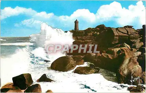 Cartes postales moderne Ploumanac'h-en-Perros-Guirec La Tempete a l'assaut du Phare