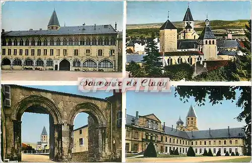 Moderne Karte Souvenir de Cluny