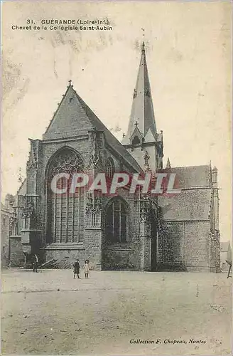 Cartes postales Guerande Chevet de la Collegiale Saint-Aubin