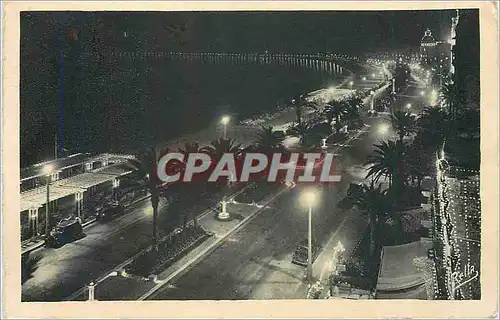 Cartes postales Nice la nuit - La Promenade des Anglais