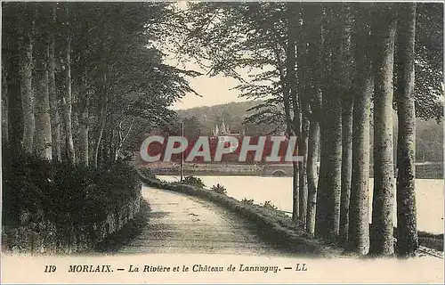 Cartes postales Morlaix - La Riviere et le Chateau de Lannuguy