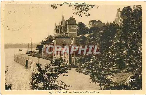 Cartes postales Dinard - Promenade Clair-de-Lune