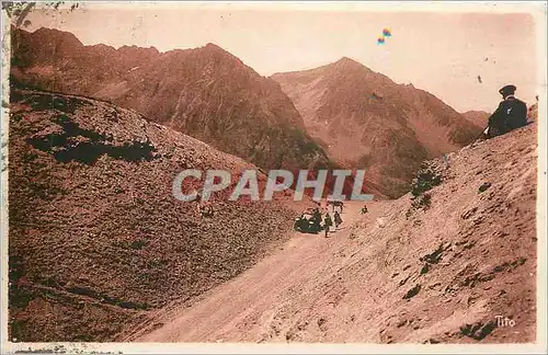 Ansichtskarte AK Col du Tourmalet - Passage du Col Automobile