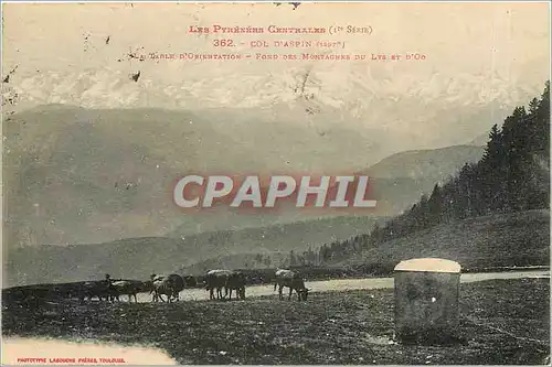 Ansichtskarte AK Col d'Aspin La table d'orientation Fond des montagnes du Lys et d'Oo