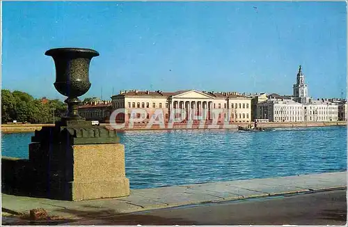 Moderne Karte Leningrad View of University Embankment