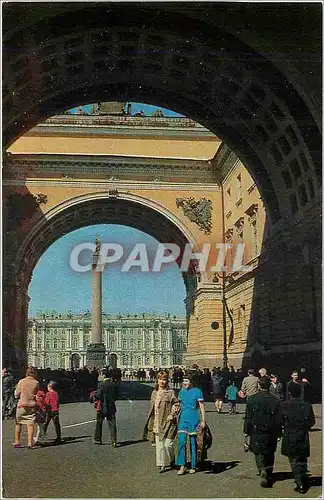 Moderne Karte Leningrad View of the Palace Square and the arch of the General Headquarters from the Nevsky Ave