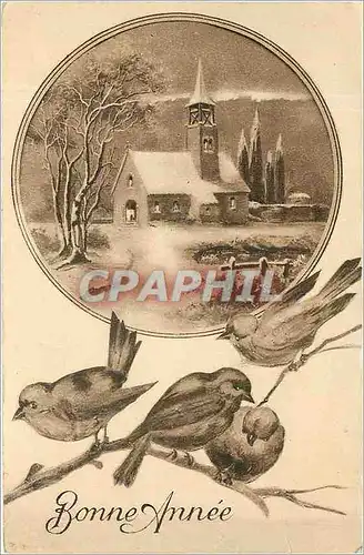 Cartes postales Bonne Annee Oiseaux