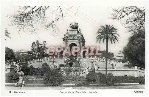 Ansichtskarte AK Barcelona Parque de la Ciudadela Cascada