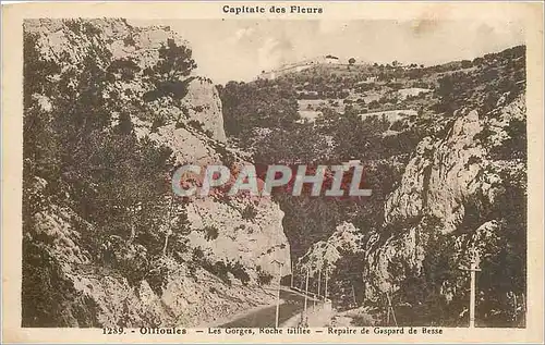 Cartes postales Olliules - Les Gorges Roche taillee