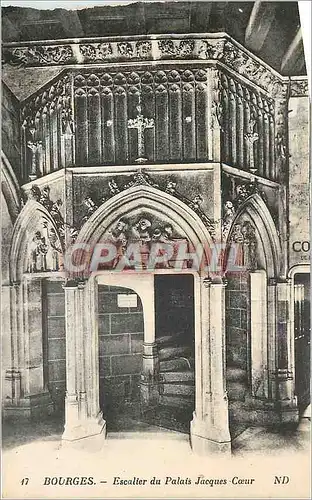 Cartes postales Bourges - Escalier du Palais Jacques-Coeur