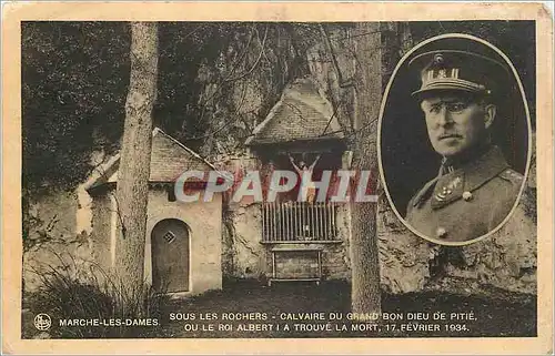 Ansichtskarte AK Marche-les-Dames Sous les Rochers Calvaire du Grand Bon Dieu de Pitie ou le Roi Albert I a trouv