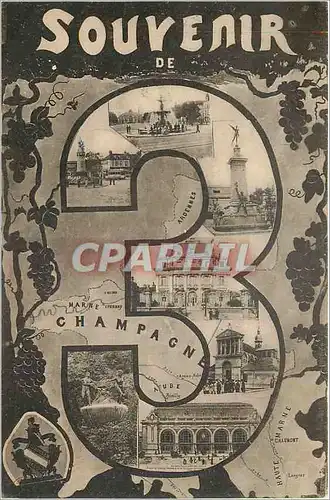 Cartes postales Souvenir de Champagne