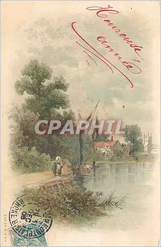 Cartes postales Heureuse Annee Bateau