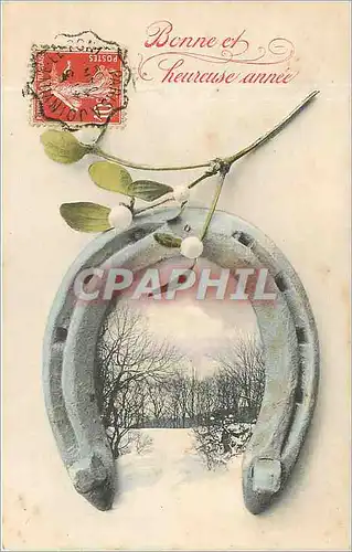 Cartes postales Bonne et heureuse Annee Femme Enfant Avion Aviation