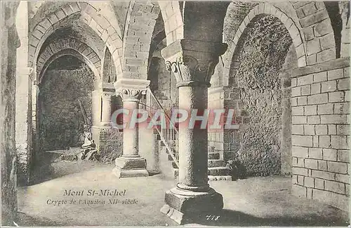 Cartes postales Mont St-Michel Crypte de l'Aquilon XII siecle