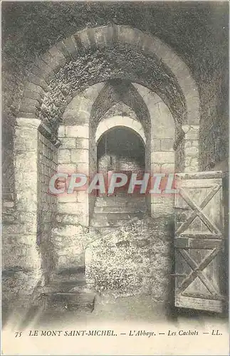 Cartes postales Le Mont-Saint-Michel - L'Abbaye Les cachots