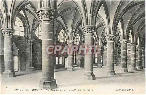 Ansichtskarte AK Abbaye du Mont Saint-Michel - La Salle des Chevaliers