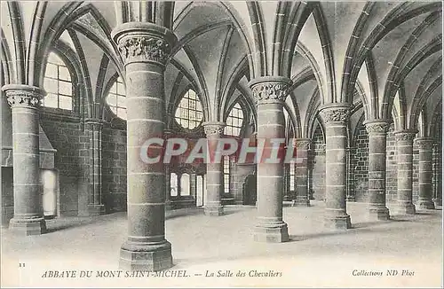 Cartes postales Abbaye du Mont Saint-Michel - La Salle des Chevaliers