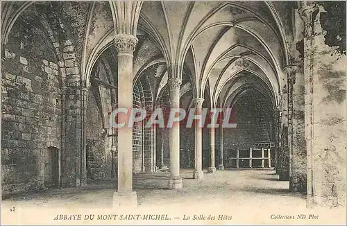 Cartes postales Abbaye du Mont Saint-Michel - La Salle des Hotes