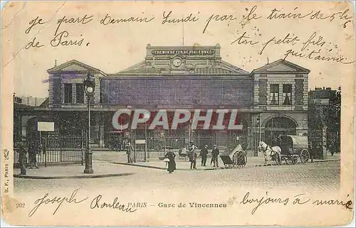 Cartes postales Paris Gare de Vincennes