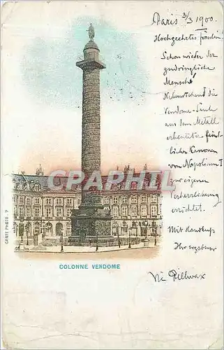 Ansichtskarte AK Colonne Vendome Paris Carte 1900