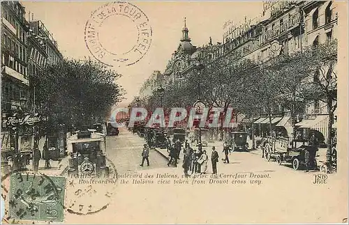 Cartes postales Paris - Le boulevard des Italiens