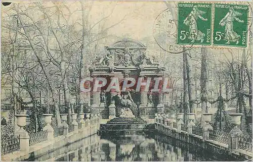 Cartes postales Paris Jardun du Luxembourg Fontaine Medicis