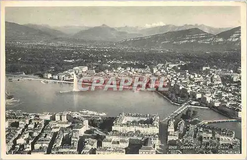 Cartes postales Geneva et le Mont Blanc