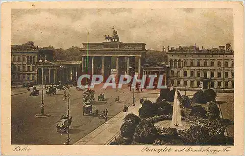 Ansichtskarte AK Berlin Pariserplatz und Brandenburger Tor