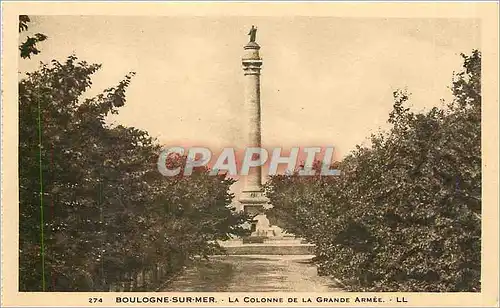 Cartes postales Boulogne-sur-Mer - La Colonne de la Grande Armee