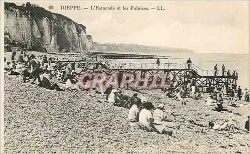 Ansichtskarte AK Dieppe - L'Estacade et les Falaises