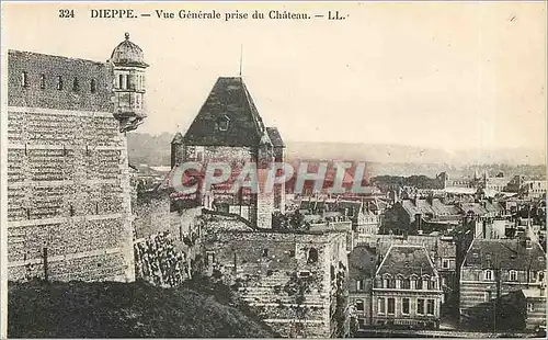 Ansichtskarte AK Dieppe - Vue generale prise du Chateau