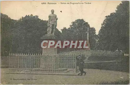 Cartes postales Rennes Statue de Duguesclin au Thabor