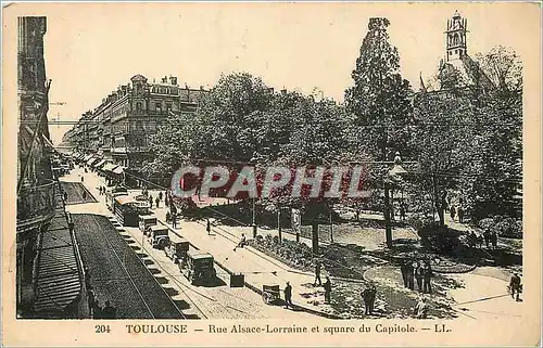 Ansichtskarte AK Toulouse Rue Alsace Lorraine et square du Capitole