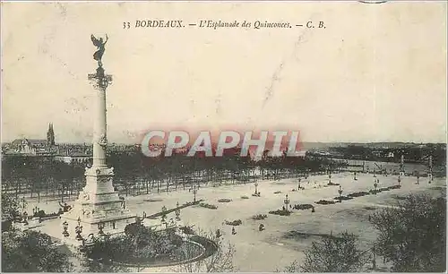 Ansichtskarte AK Bordeaux L'Esplanade des Quinonces