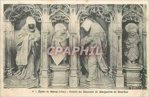 Cartes postales Eglise de Brou Ain Details du Mausolee de Marguerite de Bourbon