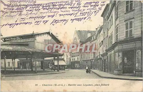 Cartes postales Chartres E et L Marche aux Legumes place Billard