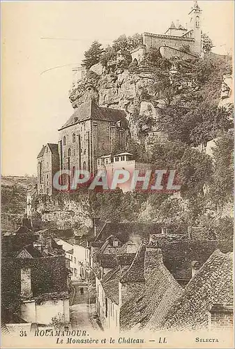 Cartes postales Rocamadour Le Monastere et le Chateau