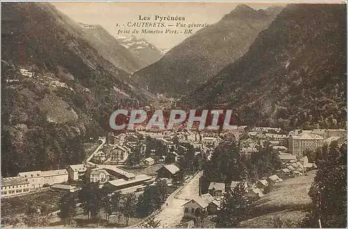 Cartes postales Cauterets Vue generale prise du Mamelan Vert