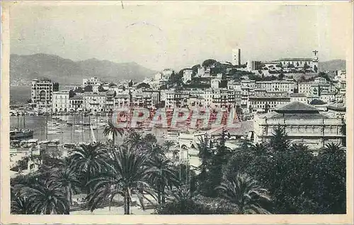 Ansichtskarte AK La Cote d'Azur Cannes Le Casino municipal le port et le Suquet