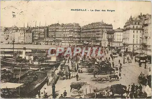 Ansichtskarte AK Marseille Le Quai des Belges Bateaux