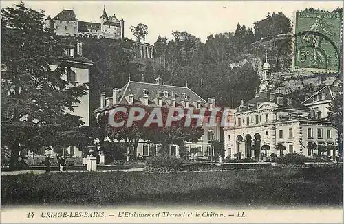 Cartes postales Uriage les Bains L'Etablissement Thermal et le Chateau
