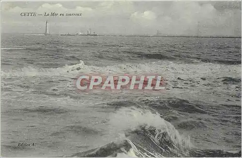 Cartes postales Cette La Mer en Courroux Phare