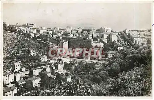 Cartes postales Menton Vue prise de l'Annociade