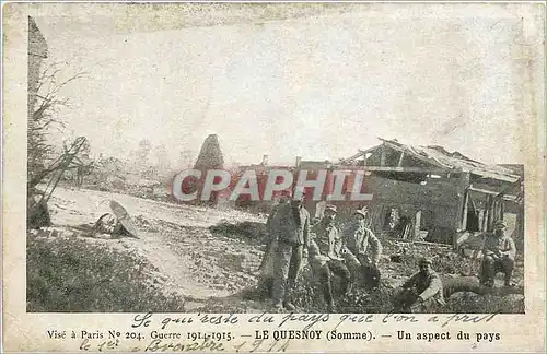 Cartes postales Le Quesnoy Somme Un Aspect du Pays Militaria