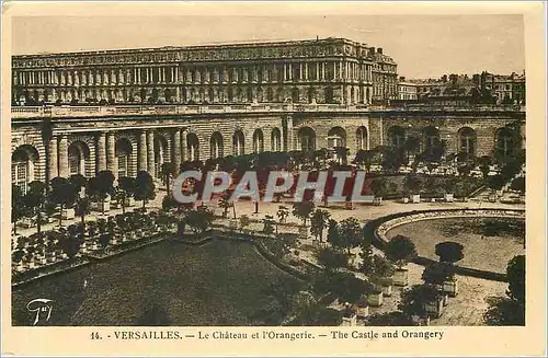 Ansichtskarte AK Versailles Le Chateau et l'Orangerie