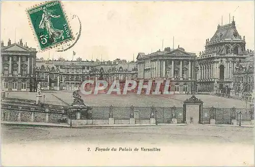 Cartes postales Facade du Palais de Versailles