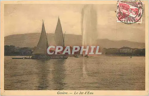 Cartes postales Geneve Le Jet d'Eau Bateau
