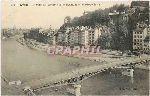 Ansichtskarte AK Lyon Le Pont de l'Homme de la Roche le quai Pierre Seize